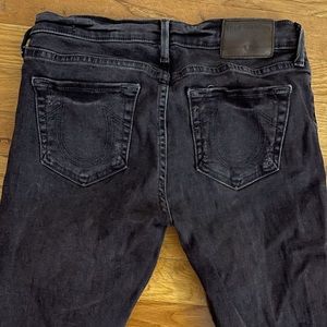 True Religion Faded Black Lowrise Jeans